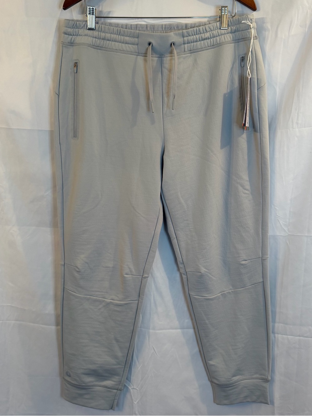 Smartwool Active Women’s Gray Jogger Pants XL Drawstring Zip Pockets 25in NWT